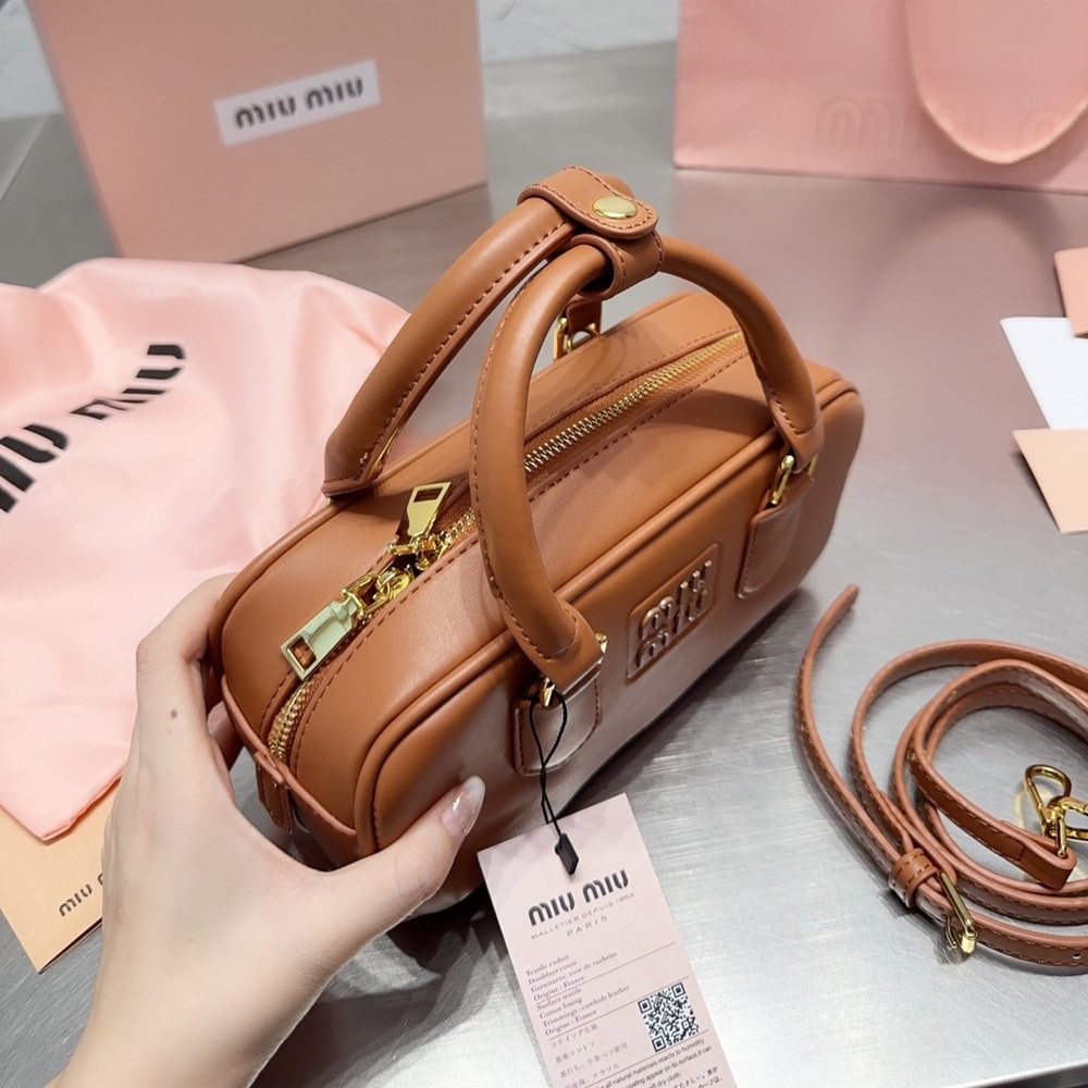 Miu Miu Cognac Brown Mini Top-Handle - Picture 4 of 8
